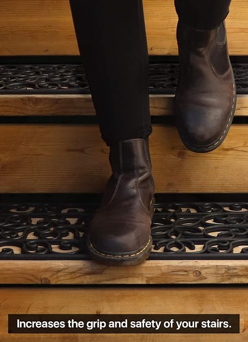 Rubber Stair Treads Non-Slip Outdoor 42”x10” (5-Pack) – Anti-Slip Step Mat