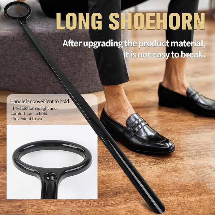 MAXIMILIAN Shoe Horn Long Handle for Seniors Men Women 30in/2.5ft/75.5cm | Assembleable&Detachable Extra Long Shoe Horn for Seniors,Durable&Sturdy Plastic Long Shoe Horn for Elderly