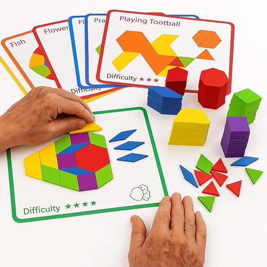 Dementia Activities for Seniors, Wooden Puzzle Matching Game for Elderly Adults, Memory Games for Seniors with Dementia, Alzheimers Products, Colorful Visual Cognitive Therapy Gift