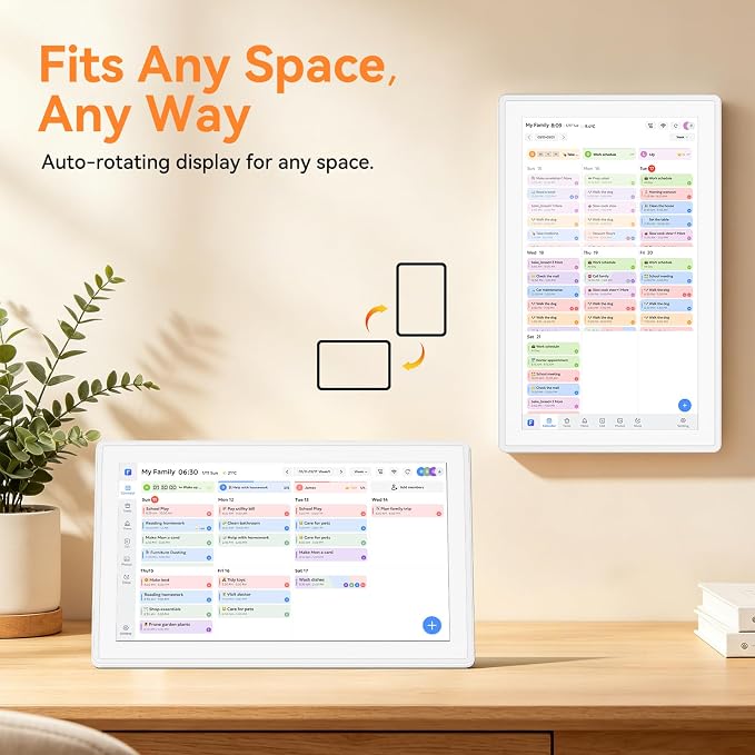 21.5-Inch Digital Calendar, Wall Calendar with Chort Chart