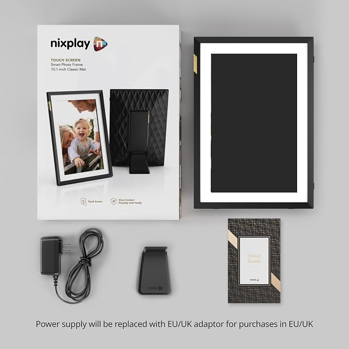 Nixplay Digital Picture Frame | 10.1" Stunning HD Touch Screen Display | Perfect Digital Picture Frame for Gifting | Auto-Rotation Feature, Securely Share Photos/Videos via Email or App