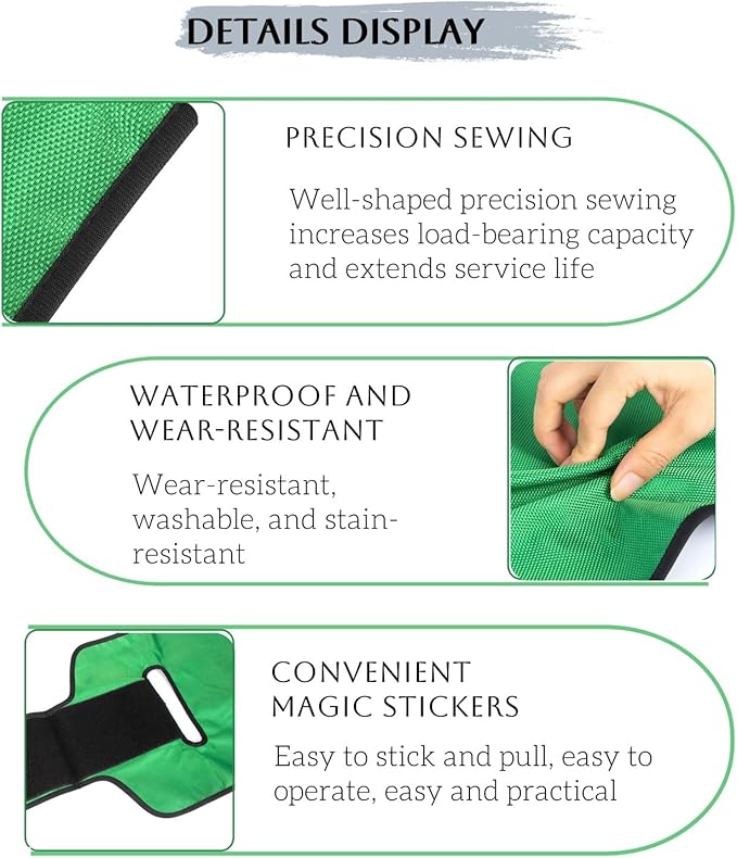 Patient Transfer Sling,Lift Assist Gait Belt, Patient Lift Sling Mobility Aid,Transfer Belt for Disabled, Elderly,Patients（Green）