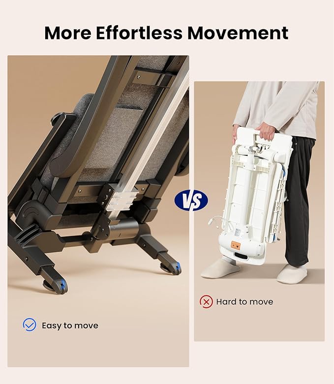 VOCIC Upgrade Electric Floor Lift for Elderly Falls, Heavy Duty Lift Chair with T-stabilized Base, Help You Get Up from Floor, Support Up to 440 LBS, AX15 (Gray)