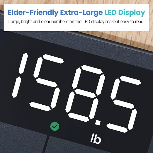 Etekcity Scale for Body Weight,Digital Bathroom Scales for People,Most Accurate to 0.05lb,Bright LED Display & Large Clear Numbers,Upgraded Quality-for the Elderly Safe Home Use,400 lbs,(Pack of 5)