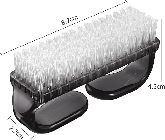 Larbois Handle Grip Nail Brush, Hand Fingernail Brush Cleaner Scrubbing Kit Pedicure for Toes and Nails Men Women (4 Pack)