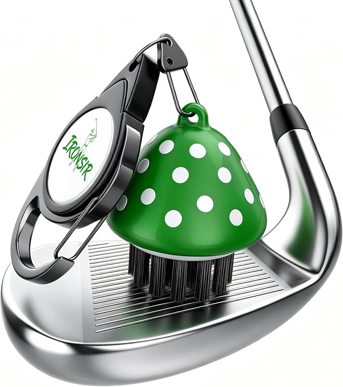 Mini Golf Club Brush Cleaner with Retractable Clip, Cool Golf Accessories for Men/Women Golf Stuff Golf Gadgets Unique Golf Golf Gifts for Men