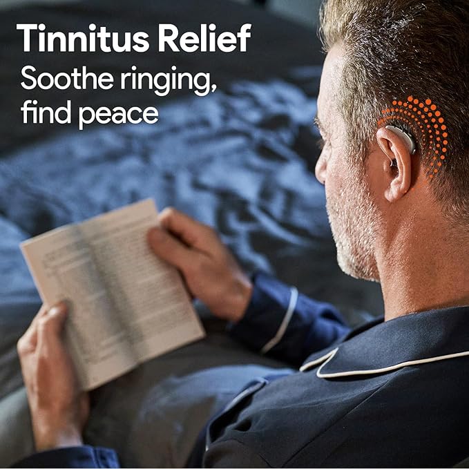 Yeasound Hearing Aids RIC800 for Seniors & Adults, Bluetooth Hearing Aids Calls & Music Enabled, AI Algorithm for Noise Reduction and Speech Enhancement, Lightweight, Long-Lasting and Waterproof