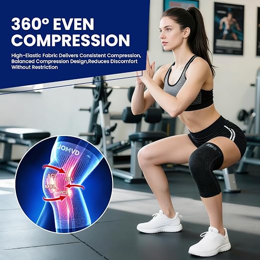 JOMVD Knee Compression Sleeve for Arthritis Pain – Knee Brace for Knee Pain Relief, Meniscus Tear, Inflammation, Circulation, Swelling & Injury Recovery – Anti-Slip Breathable Support for Women & Men, XX-Large