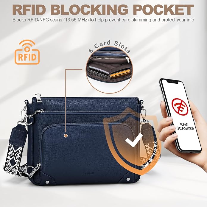 Anti-Theft Crossbody Purse for Women Travel Shoulder Bag