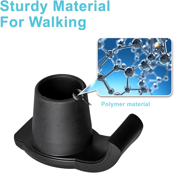 Dotday Walker Skis Glides 4 Pack, Universal Walker Accessories for Seniors | Walker Glides for Folding Walker, Durable Easy-Glide Mobility Aid, Walker Feet Replacement, Universal 1-1/8 inch, Gray