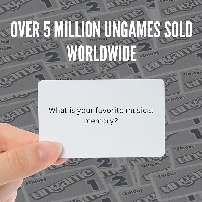 Pocket UNGAME - Seniors Edition - Non-Competitive Card Game for Seniors to Discuss, Share Values & self Express - Take a Walk Down Memory Lane - Age 55+