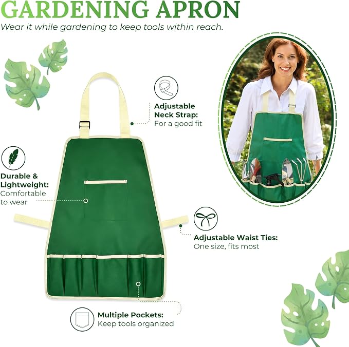 GardenHOME 11-Piece Gardening Tool Set – Garden Kit with Tote Bag, Apron & Accessories, Perfect Gardening Gifts for Women, Moms, and Beginners