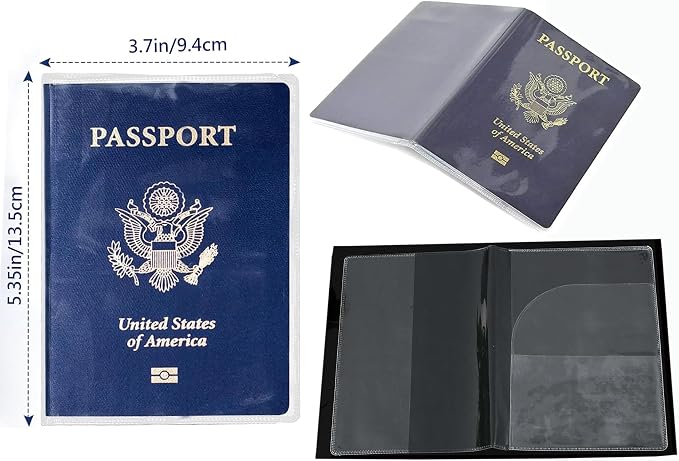 3-Pack Passport Holder + 2 PVC Covers, RFID, PU Leather(Brown) | Waterproof,scratchproof, dustproof. Lightweight, slim. Keeps cards & travel docs organized for men & women
