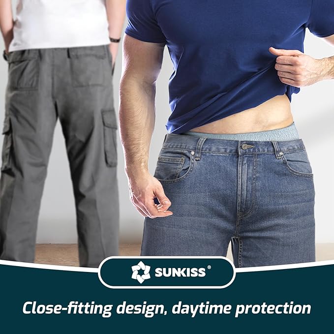 SUNKISS Incontinence Underwear for Men, Daytime Disposable Adult Pull Ups, Mens Protective Briefs with Maximum Absorbency, Large, Grey, 64 Count