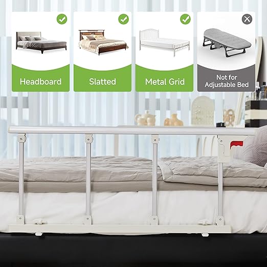 Real Relax Bed Rails for Elderly Adults Safety, Folding Bed Railings for Seniors Fit Full Twin King Queen Size, for Elderly Adults Rail Assist for Seniors Safety Bed, 37.8" x16.3"