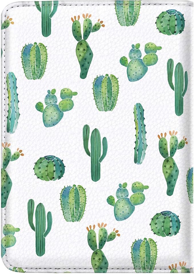 Coco Rossi Passport Holder for Travel Women Slim RFID Passport Cover Wallet | Travel Essentials, Passport Book Holders, Passport Wallet Cover Case, PU Leather, Cute, Thin, Spliced Design, Cactus
