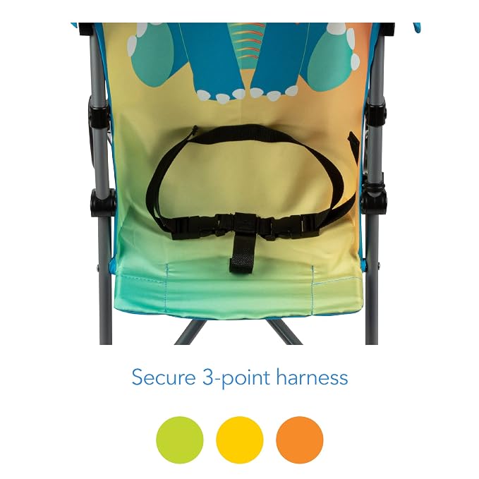 Cosco Character Umbrella Stroller, Easy to Store Anywhere with its Compact Umbrella fold, Stewie Stegosaurus