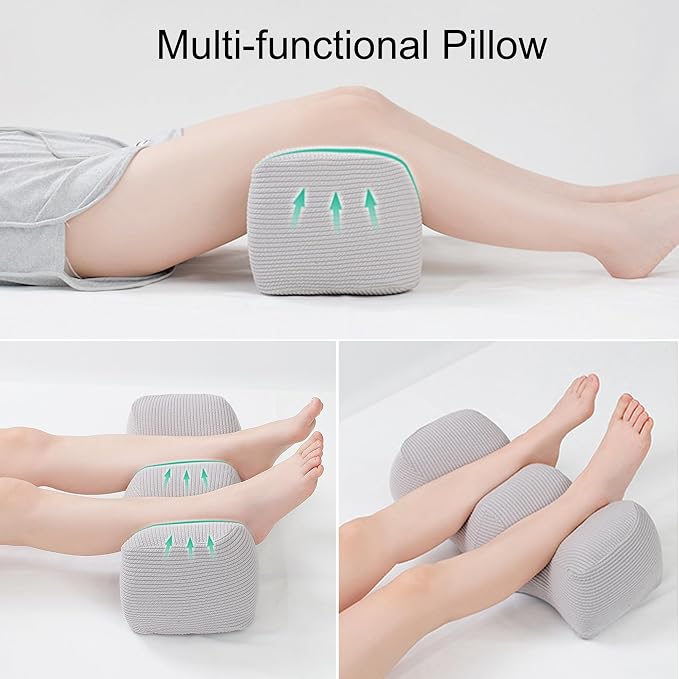 Leg Elevation Pillows For After Surgery,Leg Pillow Elevation Blood Circulation,Leg Wedge Pillow After Knee Replacement Post Surgery,Foot Pillow for Both Leg Swelling,Knee Pillow For Back Sleeping