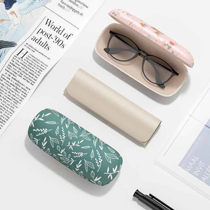 Eyeglasses Case, Hard Shell Protective Case for Glasses, Unisex for Women Men