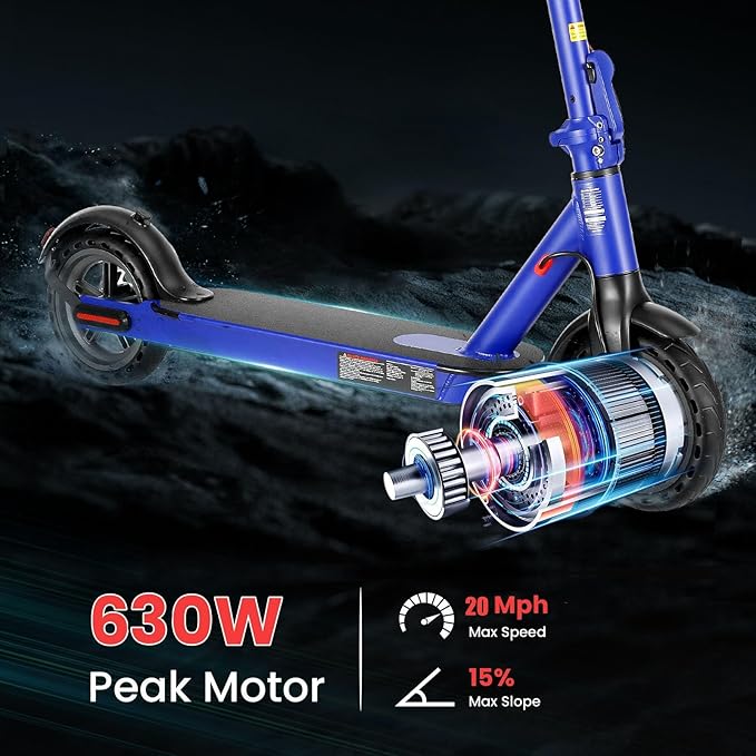 Caroma Electric Scooter with Seat Option,500/350W Motor Up to 25/20 Miles Range & 25/20 MPH Speed,9" Tires,Adjustable Electric Scooter for Adults,Foldable Commuting