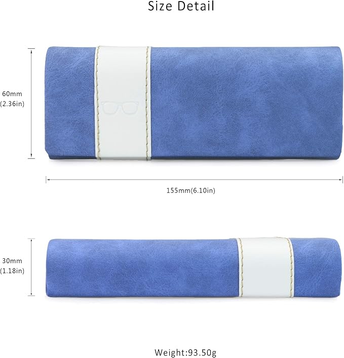 LifeArt Eyeglass Case Hard Shell, Portable Sunglass Case, Fashionable PU Leather Eyeglass Case, Lightweight