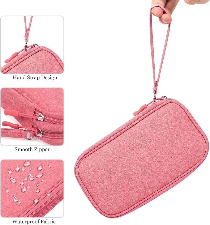 CAOODKDK Electronic Organizer Travel USB Cable Accessories Bag/Case,Waterproof for Power Bank,Charging Cords,Chargers,Mouse,Earphones Flash Drive