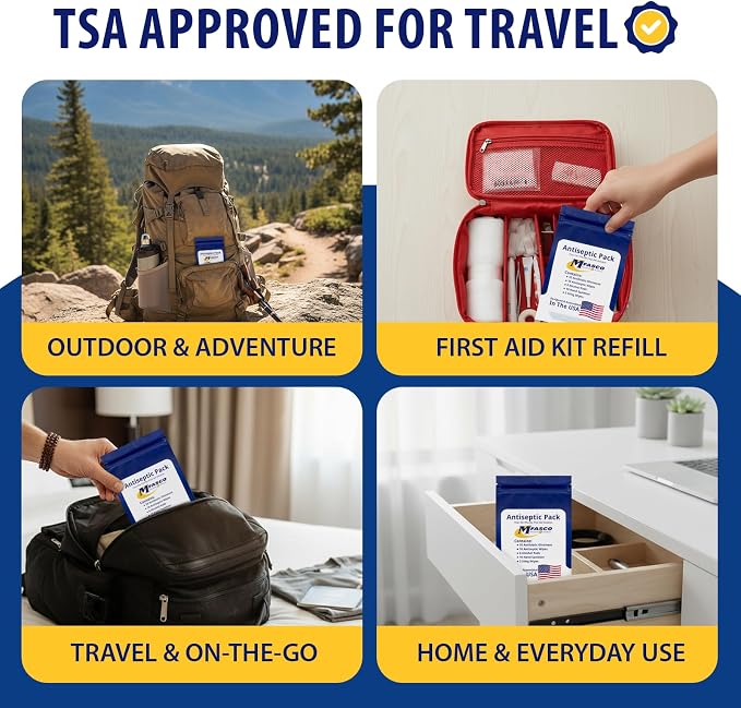 First Aid Kit Supplies Pack Topical Products for Wounds | Wound Cleansing & Treatment | 39 Piece | MFASCO