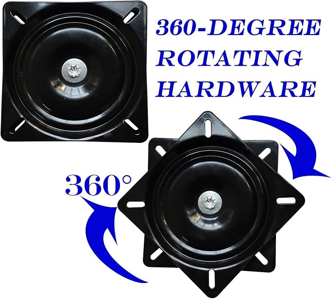 Smooth 360-Degree Boat Seat Swivel with Steel Construction(1PC) | 5 1/4" Bolt Pattern, Compact Size for Boat Seats, Bar Stools, Counter Stools.