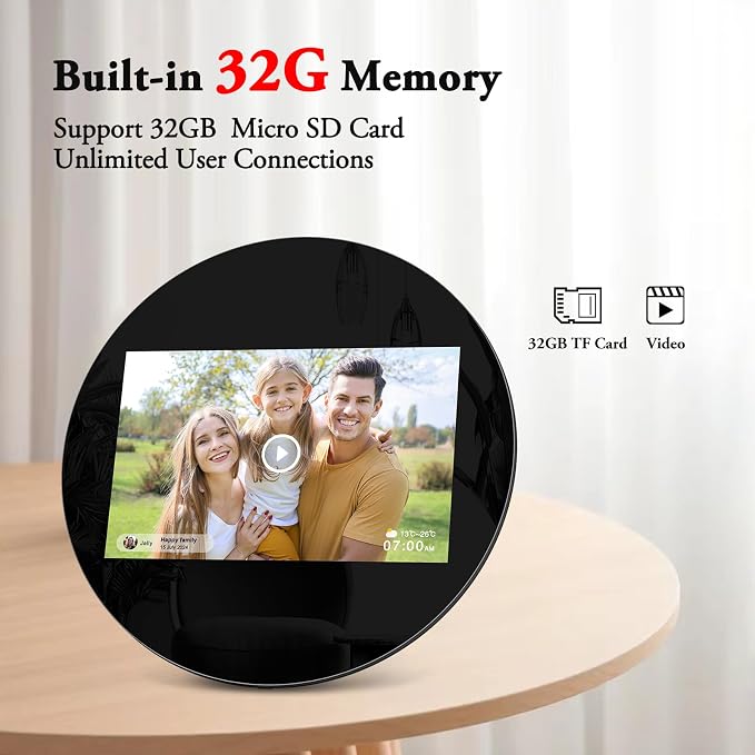 SAMMIX Digital Picture Frame 10.1 Inch WiFi Digital Photo Frame, IPS HD Touch Screen, 32GB Storage, Slideshow, Easy to Share Photos and Video via Uhale APP, Gift for Family