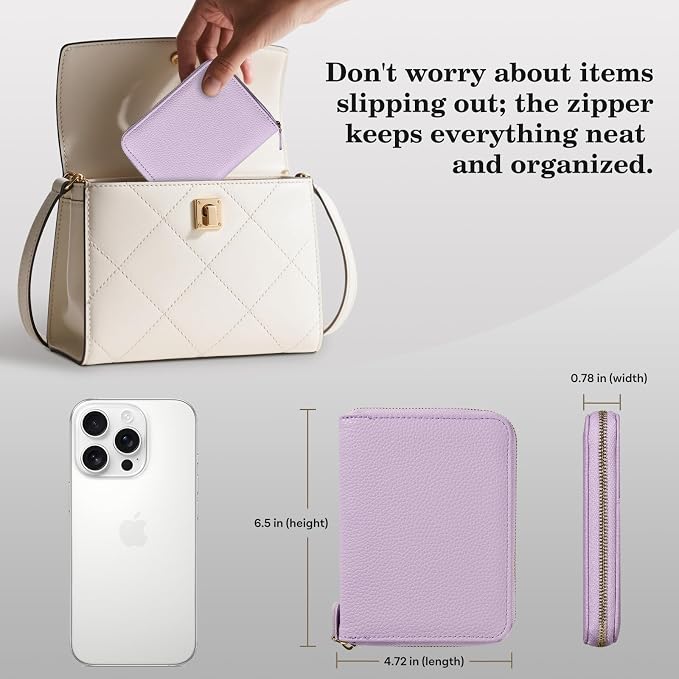 CoBak Passport Holder Cover with Safe Zipper Closure | Premium Passport Wallet for Travel, RFID Blocking Card Case, Waterproof Travel Accessories for Women