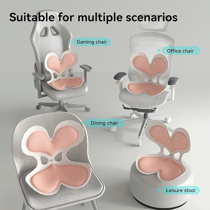 BKT Ergonomic Seat Cushion - Lumbar Support Pillow for Office Chair & Floor | Premium upgraded materials for long sitting. Comfort for students, nursing mothers, office workers and outdoor fishing trips
