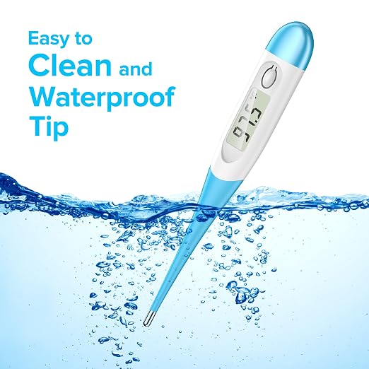 Thermometer for Adults and Kids with 8 Seconds Fast Accurate Reading, Accurate & Safe-Baby Thermometer for Oral, Rectal or Under Arm Use, Large LCD Display with Fever Alarm