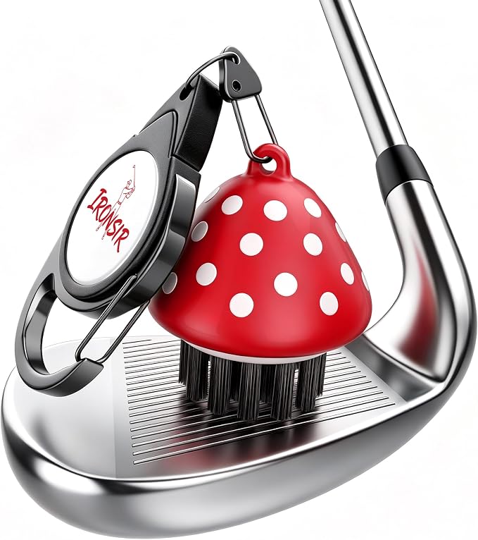 Mini Golf Club Brush Cleaner with Retractable Clip, Cool Golf Accessories for Men/Women Golf Stuff Golf Gadgets Unique Golf Golf Gifts for Men