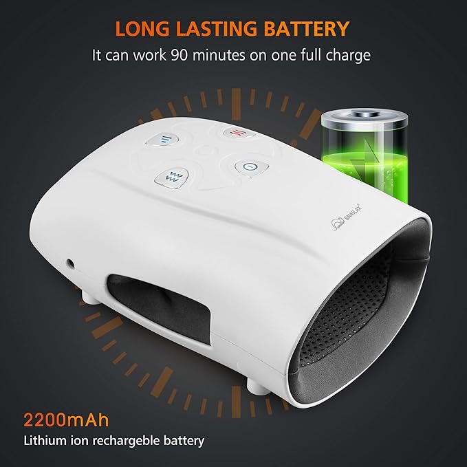 Snailax Hand Massager with Heat and Compression, Cordless Hand Massager, 3 Compression Intensities, Rechargeable, Gifts for Women, Men, Mom