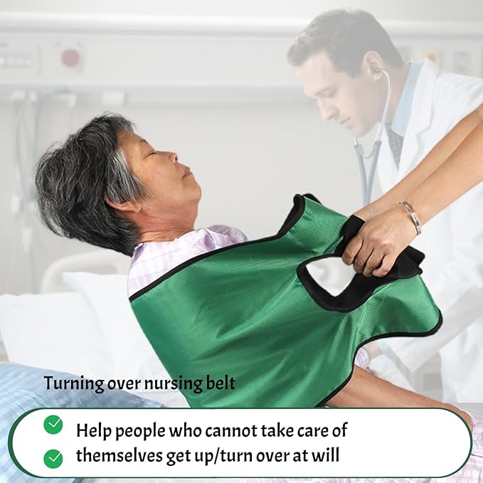 Patient Transfer Sling,Lift Assist Gait Belt, Patient Lift Sling Mobility Aid,Transfer Belt for Disabled, Elderly,Patients（Green）