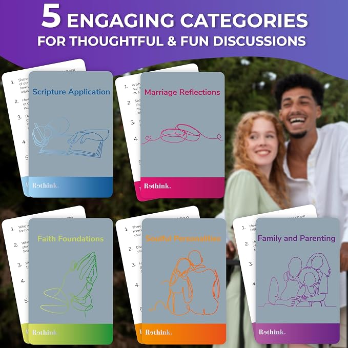 Quokka Conversation Cards Game - Fun Talking Board Game for Family Night | Christian Couples Edition - Religious Gift - Relationship Connection - Great Board Game for Married Husband and Wife