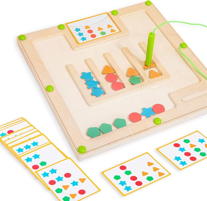 Alzheimers Products for Elderly - Sorting Activities for Dementia Patients, Memory Care Activities for Seniors, Tile Matching Cognitive Busy Box Board Gadgets Gifts
