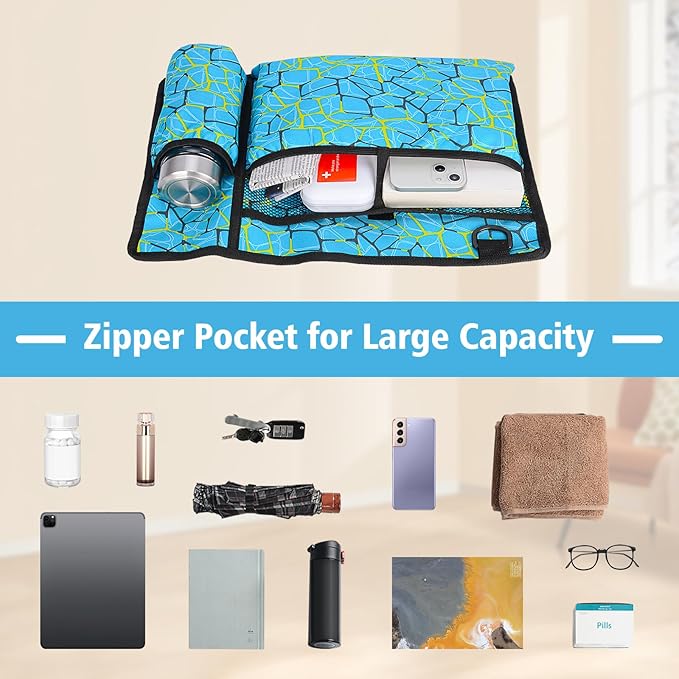 supregear Accessories Bag for Walker, Wheelchair, Rollator - Walker Basket Bag w/Cup Holder - Seniors Caddy Attachment Pouch for Walkers, Water Resistant Large Capacity Carry Storage Carrier Tote