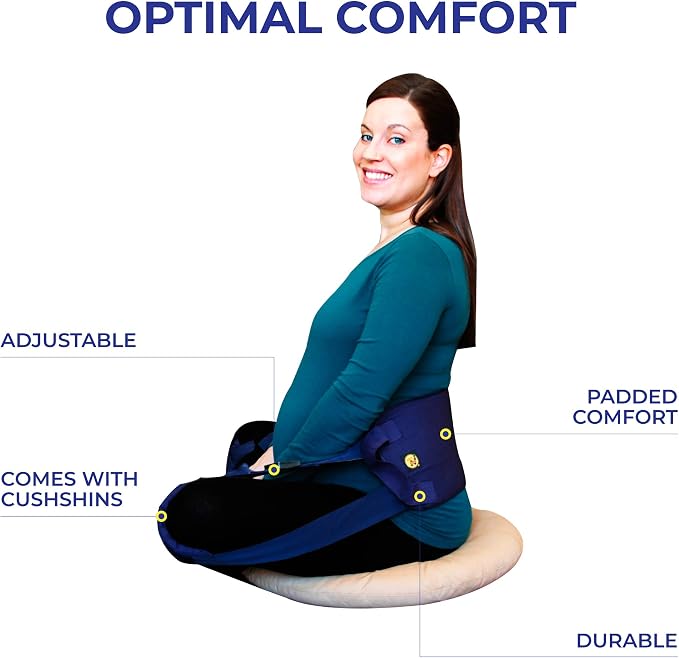Nada-Chair Back-Up with CushShins Back Support and Posture Corrector Turns to Convertible Pouch Bag (Black)