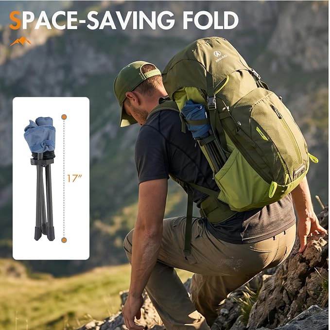 Portal 2 Pack Tall Folding Tripod Stool for Adults Supports 225 lbs