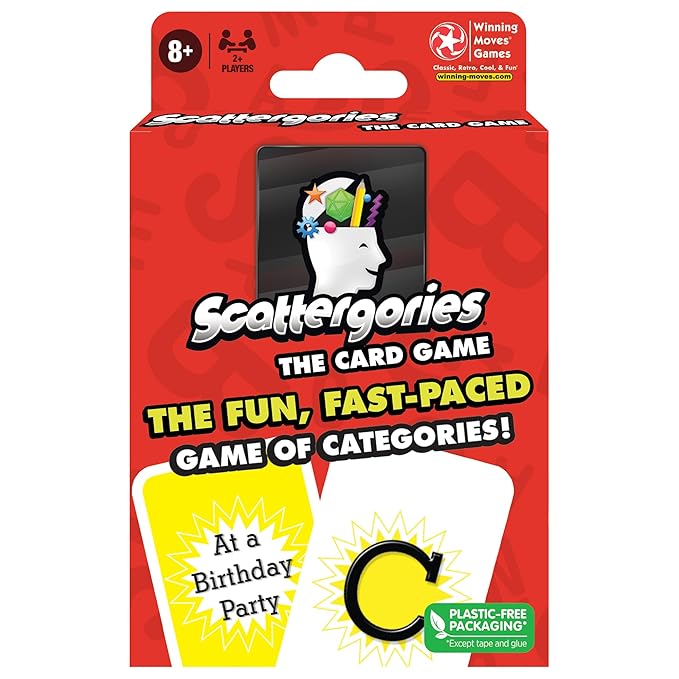 Scattergories The Card Game, by Wining Moves Games USA | Fast-Paced, Play At Once Card Gamewith Exciting Categories for 2 or More Players, Ages 8+