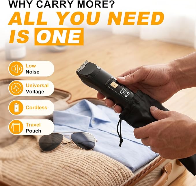 Beard Trimmer for Men, All-in-One Electric Razor & Hair Clipper, Waterproof Cordless Mustache Grooming Kit, Rechargeable Beard Hair Nose Ear & Body Trimmer, Face Shaver, Gifts for Men Husband Father