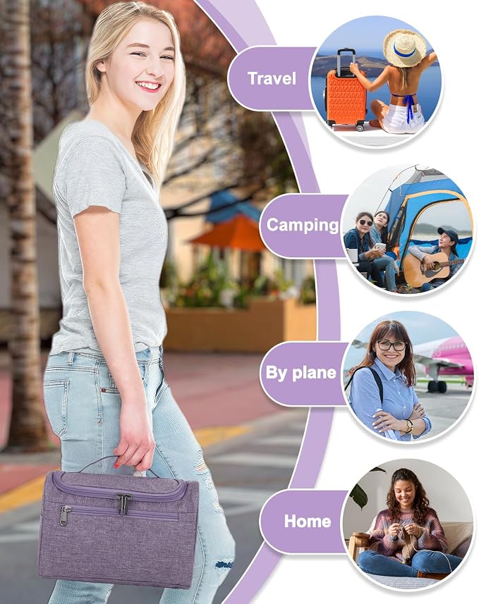 Aeelike Crochet Kit for Beginners Adults Kid, Complete Crochet Kits, Purple | Crochet Kit for Beginners Young and Old, All-inclusive Kit with Crochet Hooks 655 Yards Yarn Instruction Knit Bag, Ideal Gift
