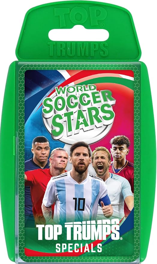 Top Trumps Card Game World Soccer Stars - Family Games for Kids and Adults - Learning Games - Kids Card Games for 2 Players and More - Kid War Games - Card Wars - for 6 Plus Kids