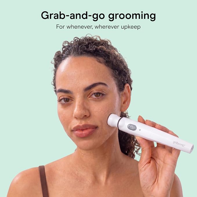 Conair Girlbomb All-in-One Face and Body Trimmer | Rechargeable Wet/Dry Shaver with 4 Attachments for Face, Nose, Brows, and Body, White, GBLT86L