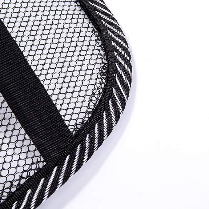 Lumbar Support for Chair 8 x 12 Inches Car Mesh Back Support with Massage Beads Ergonomic Designed Breathable Lumbar Back for Office Chair (Black, One Size)