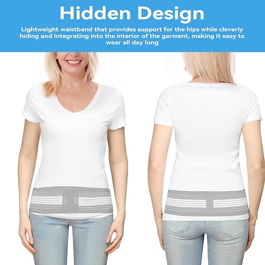 Waist Belt Sacroiliac Hip Belt, Lumbar Support Sciatica Pain Relief, Sacroiliac SI Joint - Lower Back Support Brace for Women and Men, Non-Slip and Adjustable & Breathable Back Pain Relief