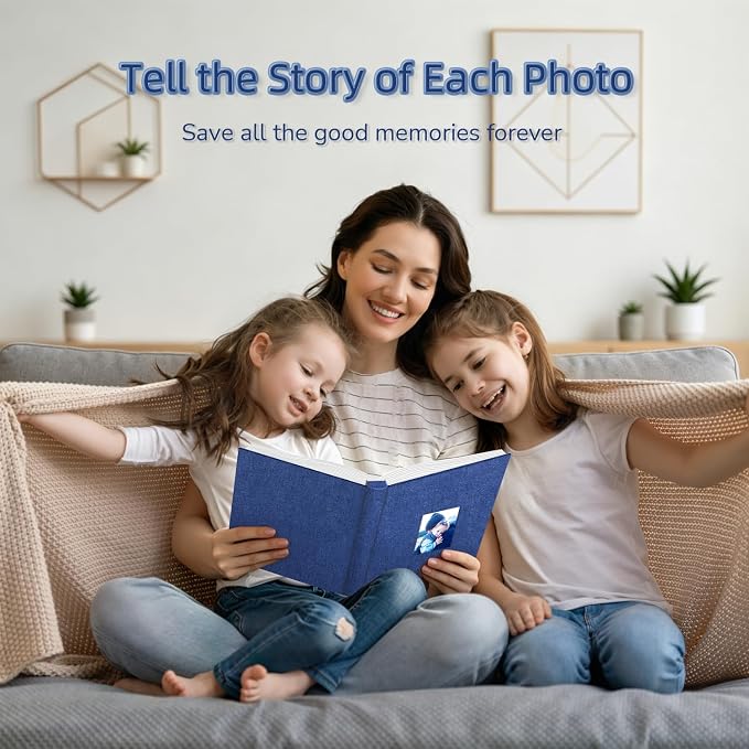 popotop Photo Album 4x6-600 Photos Photo Books with 600 Horizontal and Vertical Pockets,Linen Cover Albums for Family Wedding Anniversary Baby Vacation Pictures