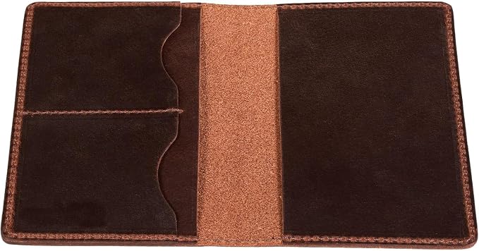 Leather Passport Holder, Full Grain Bifold Case, Minimalist Design, Passport Holder for Travel Essentials,Passport Cover Case for Travel (Brown)