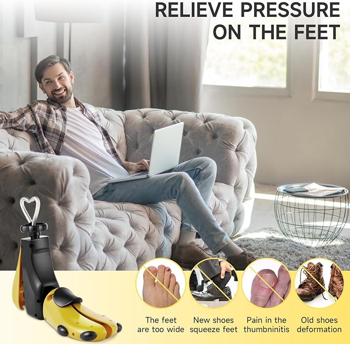 Shoe Stretcher Men, Women Leather Boot Stretcher for Wide Feets, Shoe Tree Adjustable Boot Widener Stretcher